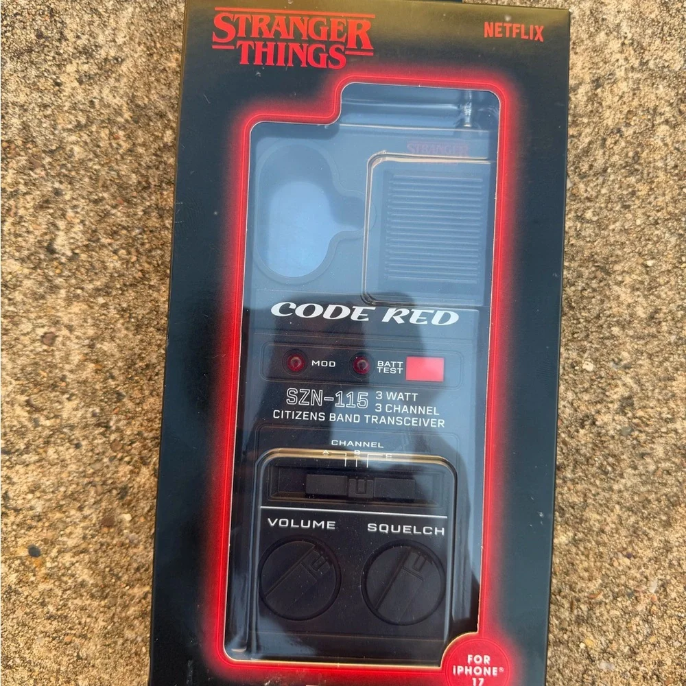 Stranger Things iPhone 17 WALKIE TALKIE Phone Case Code‎ Red NEW 2025